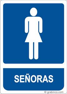 PLACA SEÑAL SERVICIOS SEÑORAS Grabinco.com