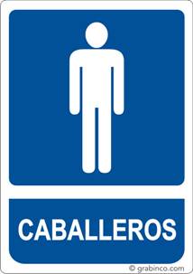 PLACA SEÑAL SERVICIOS CABALLEROS Grabinco.com