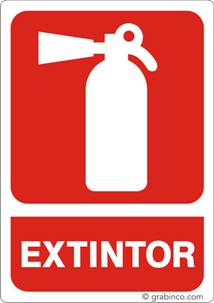 PLACA SEÑAL EXTINTOR Grabinco.com