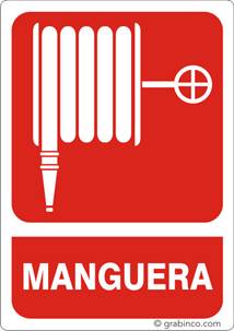 PLACA SEÑAL MANGUERA Grabinco.com