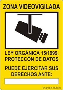 PLACA SEÑAL ZONA VIDEOVIGILADA... Grabinco.com