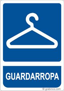 PLACA SEÑAL GUARDARROPA Grabinco.com