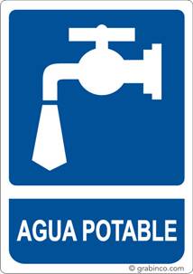 PLACA SEÑAL AGUA POTABLE Grabinco.com