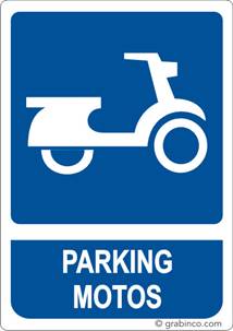 PLACA SEÑAL PARKING MOTOS Grabinco.com
