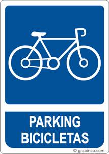 PLACA SEÑAL PARKING BICICLETAS Grabinco.com