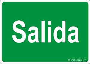 PLACA SEÑAL SALIDA Grabinco.com