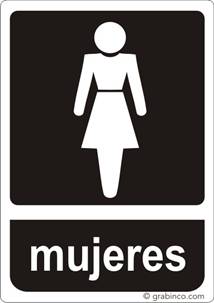PLACA SEÑAL ASEOS MUJERES Grabinco.com