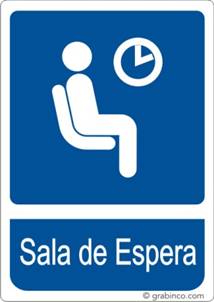 PLACA SEÑAL SALA DE ESPERA Grabinco.com
