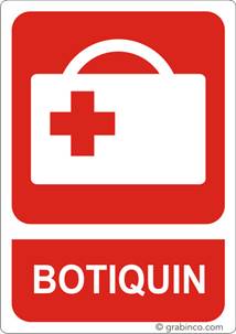 PLACA SEÑAL BOTIQUIN Grabinco.com