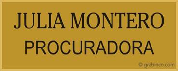 PLACA PARA PROFESIONALES Y EMPRESAS PR406 Grabinco.com