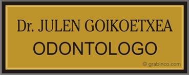 PLACA PARA PROFESIONALES Y EMPRESAS PR408 Grabinco.com