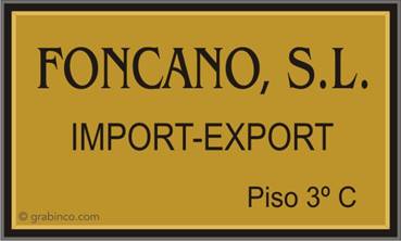 PLACA PARA PROFESIONALES Y EMPRESAS PR411 Grabinco.com