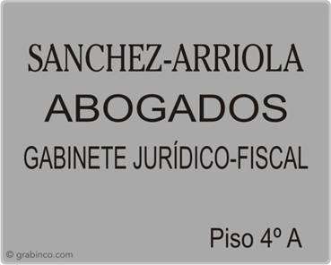 PLACA PARA PROFESIONALES Y EMPRESAS PR413 Grabinco.com