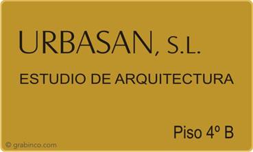 PLACA PARA PROFESIONALES Y EMPRESAS PR433 Grabinco.com