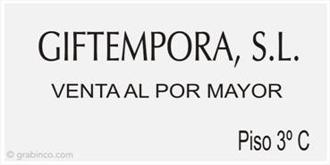 PLACA PARA PROFESIONALES Y EMPRESAS PR456 Grabinco.com