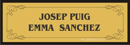PLACA PARA PUERTA PU007 Grabinco.com