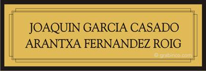 PLACA PARA PUERTA PU008 Grabinco.com