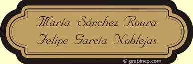 PLACA PARA PUERTA PU016 Grabinco.com