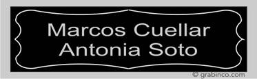 PLACA PARA PUERTA PU028 Grabinco.com